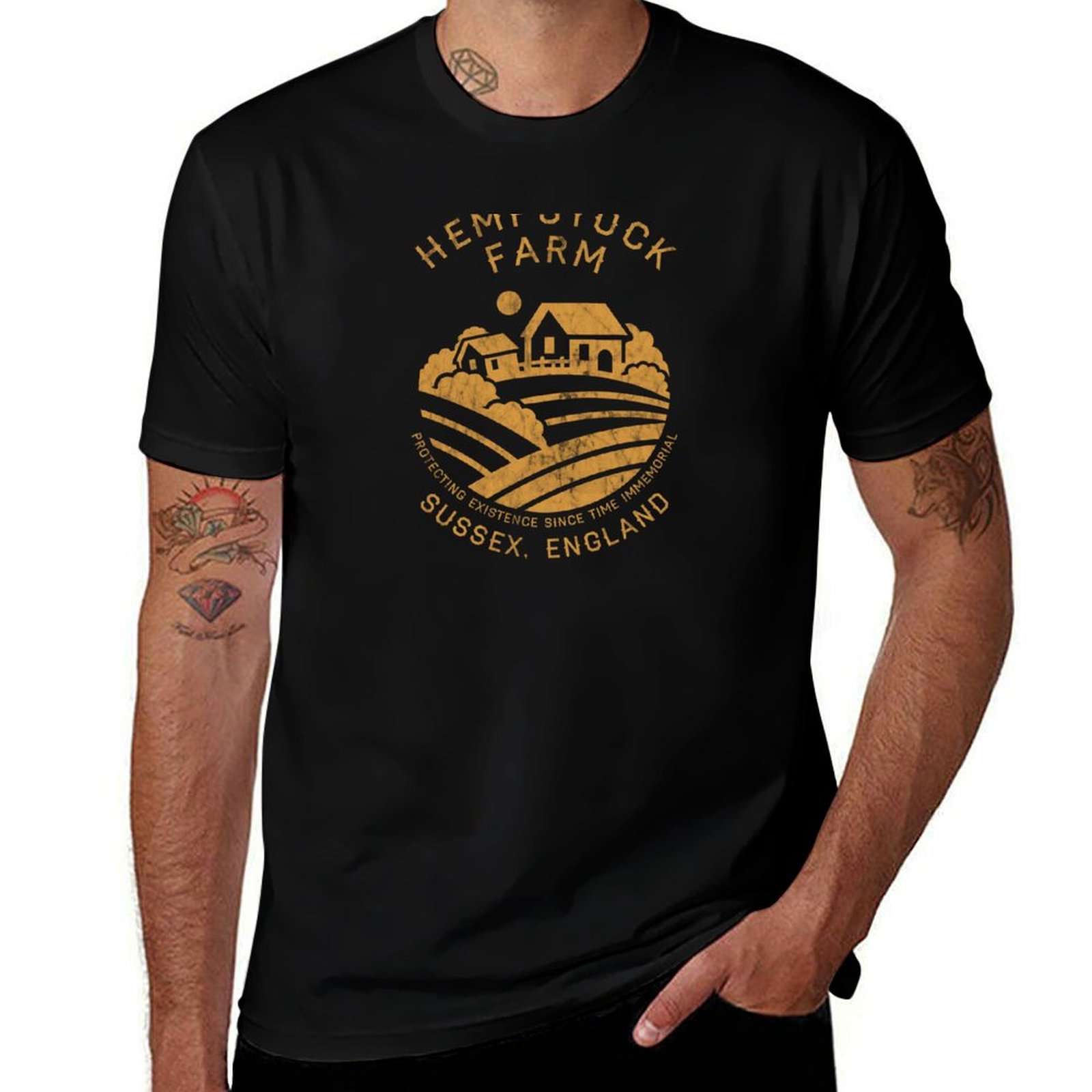 Urban Farming In China - Camiseta Hempstock Farm casual urbana com